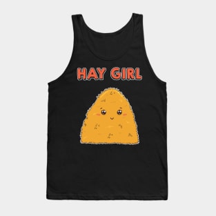 Cute & Funny Hay Girl Bale Of Hay Pun Pickup Line Tank Top